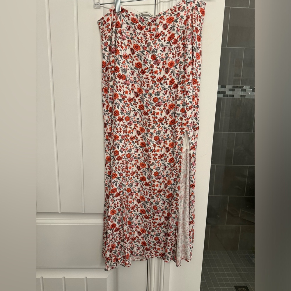Abercrombie and Fitch Floral Midi Skirt with slit